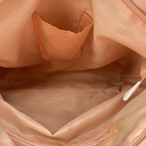 Handbag Crossbody Wristlet Wallet Makeup Bag Pink With Flowers Soft Vinyl - Picture 4 of 12